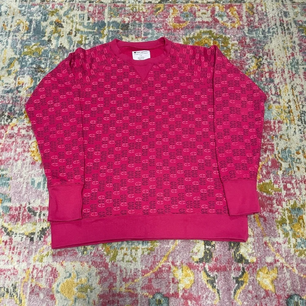 Champion Women’s Vibrant Pink Crewneck Sweatshirt - Picture 1 of 12